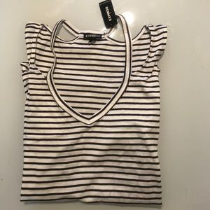 Express tank top black An white striped